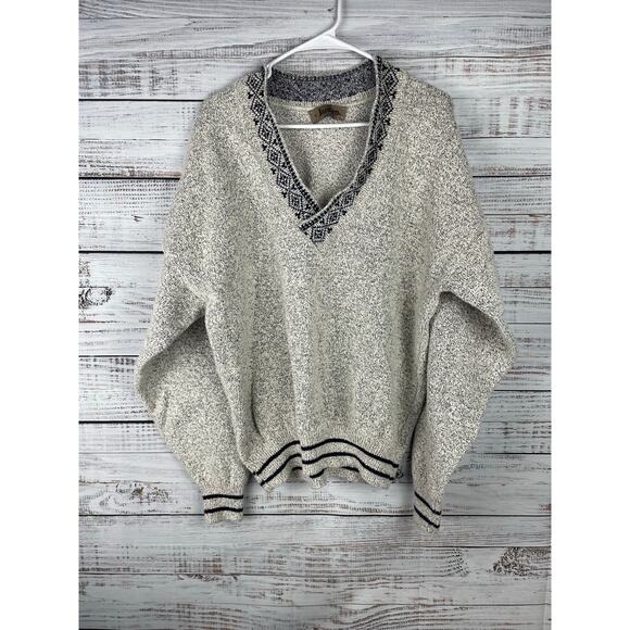 Jantzen Other - Vintage Jantzen 90s Sweater Geometric Grandpa Style V-Neck Mens XL USA Chunky